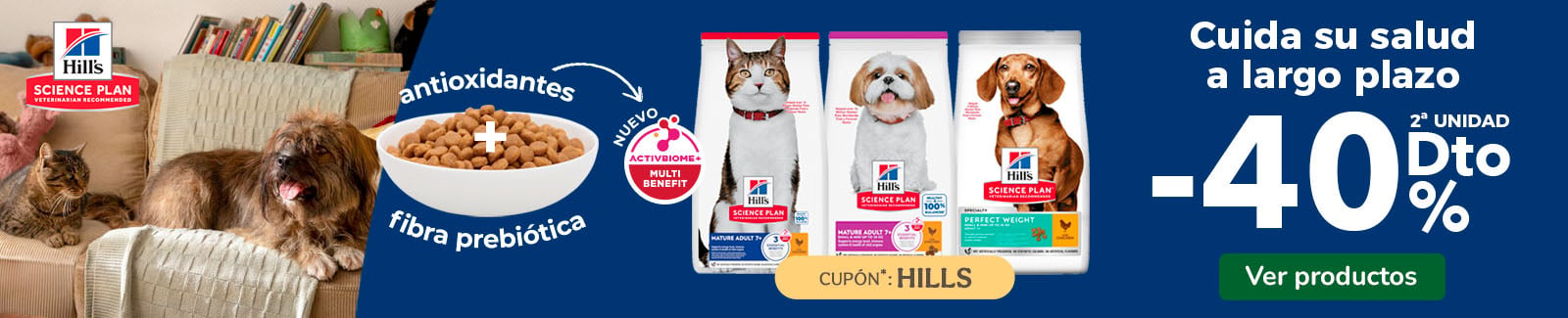 Hill&rsquo;s Science Plan: 40% dto en la 2&ordf; unidad de pienso para tu peludo.
