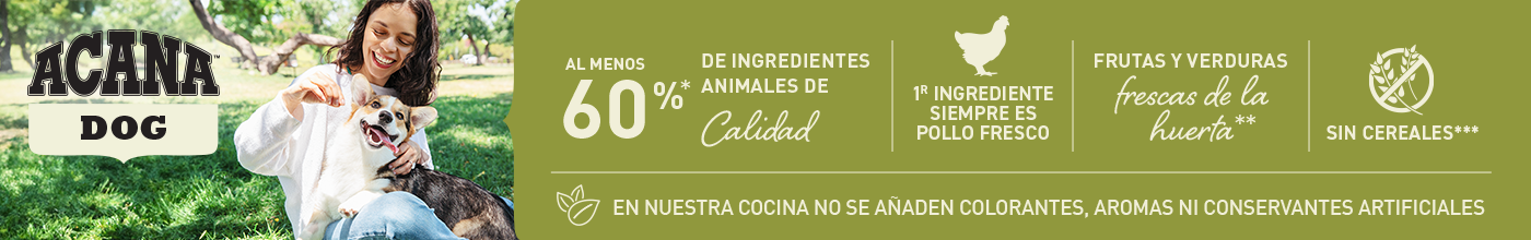 Acana Dog. Recetas adaptadas para cubrir las diferentes etapas de la vida, razas y necesidades específicas de tu perro