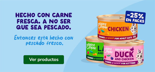 Edgard & Cooper: 25% dto en packs de comida húmeda para gatos.