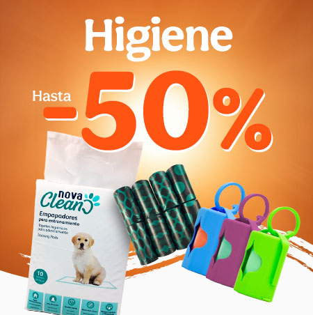 Hasta 50% dto en higiene para tu perro.
