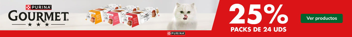 Gourmet: 25% dto en packs de 24 húmedos para gato.