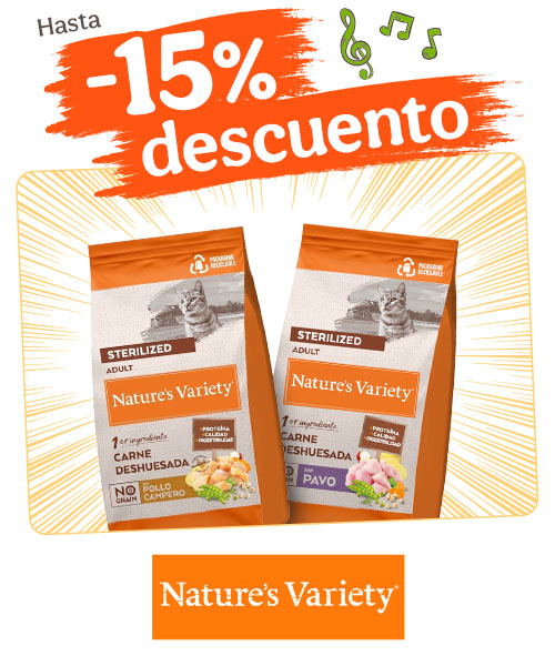 Natures Variety Grain Free: Hasta 15% dto en pienso para gatos.