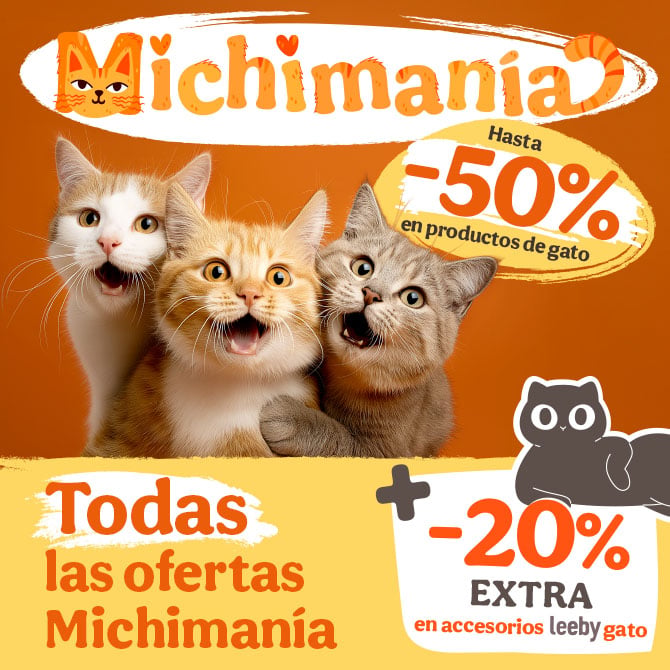 Hasta 50% de descuento en todas las ofertas para gato y 20% extra en accesorios Leeby.