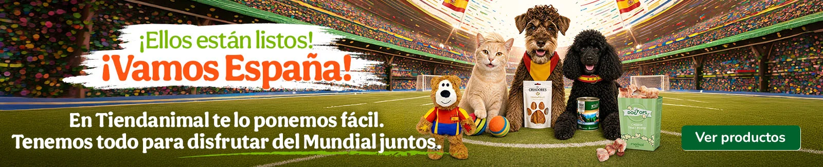 &iexcl;Vamos Espa&ntilde;a! Selecci&oacute;n de productos para disfrutar del Mundial con tu peludo.