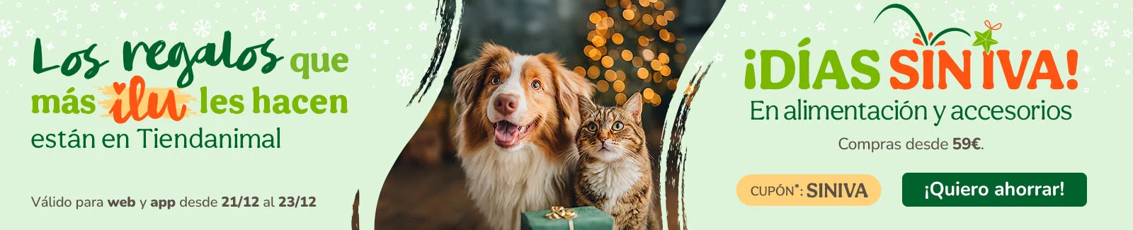 &iexcl;D&iacute;as sin IVA! En alimentaci&oacute;n, accesorios e higiene. Cup&oacute;n SINIVA