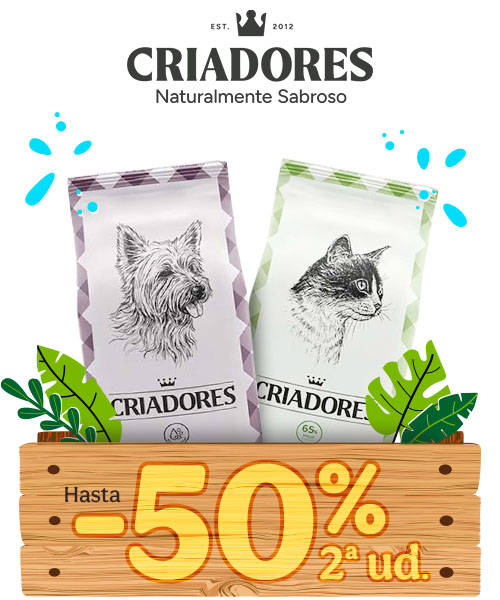 Criadores Original: Hasta 50% dto en la 2ª unidad de pienso para tu peludo.