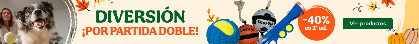 40% dto en la 2ª unidad de juguetes para perro.