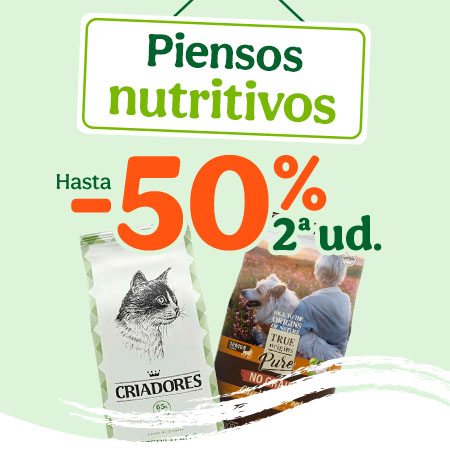 Pienso: ¡Hasta un 50% de descuento en la 2ª unidad para perros y gatos!