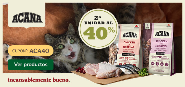 Acana: 40% dto en la 2ª unidad de pienso para gatos.
