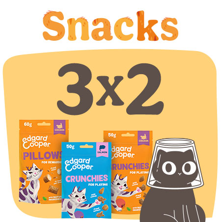 ¡Michimanía! 3x2 en snacks para gatos.  