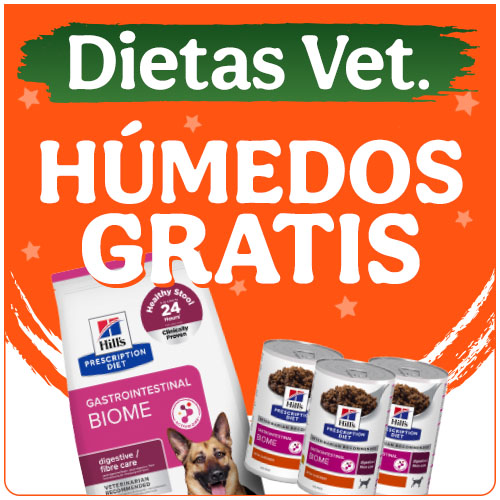 Pienso veterinario para perros con húmedos de regalo.