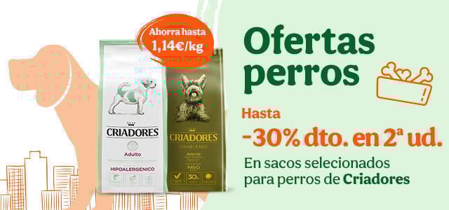 Ofertas perro: Criadores grain free + dietas hasta -30% 2ªud y dietas gato 2,5kg + 3 latas ¡gratis!