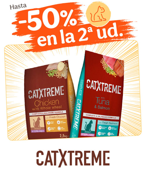 Catxtreme: 50% dto en la 2ª unidad de piensos para gatos.