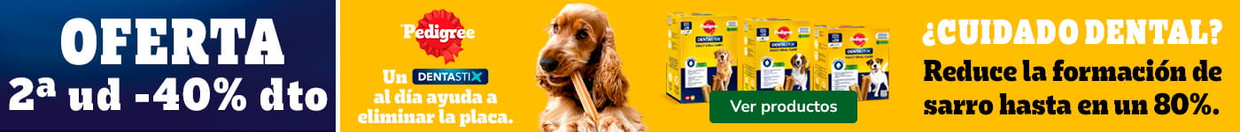 Dentastix: 40% dto en la 2ª unidad de snacks para perro.