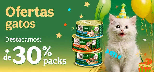 True Origins Wild: +30% dto en packs de comida húmeda para gatos.