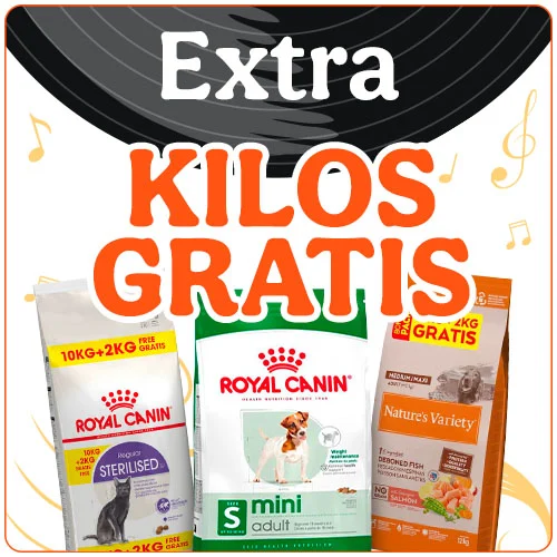 Kilos gratis con la compra de pienso para tu peludo.