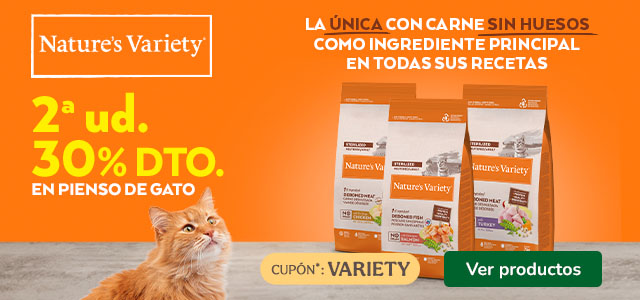Nature's Variety: 30% dto en la 2ª unidad de pienso para gatos.