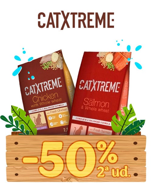 Catxtreme: 50% dto en la 2ª unidad de pienso para gato.