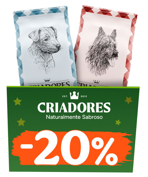 Criadores: 20% dto en pienso para perros.