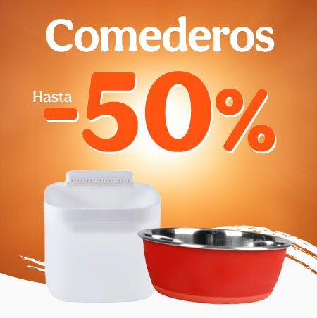 Hasta 50% dto en comederos y bebederos para gatos.