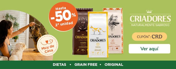 Criadores: Hasta 50% de descuento en la segunda unidad de pienso para perros y gatos.