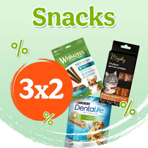 Hasta un 25% de descuento en snacks para tu peludo.