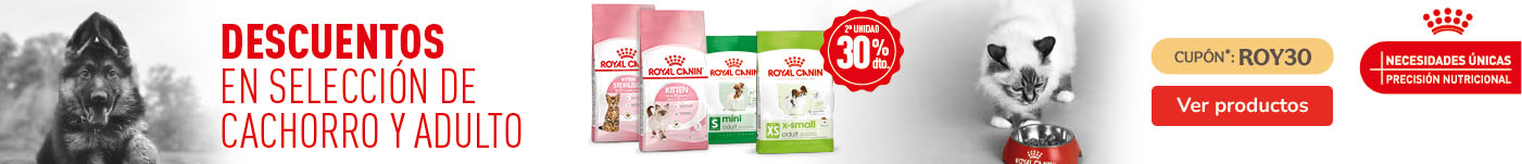 Royal Canin: 30% dto en la 2ª unidad de pienso para tu peludo.