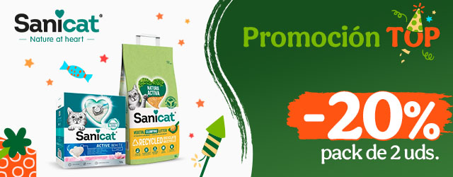 Sanicat: 20% dto en packs de 2 arenas.