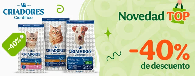 ¡Novedad! Criadores Científico: 40% dto en piensos para tu peludo.