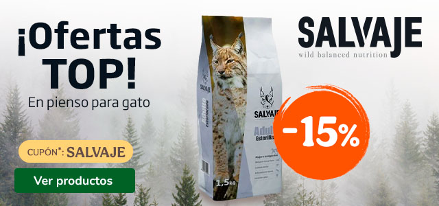 Salvaje Original: 15% dto en el top ventas de pienso para gatos.