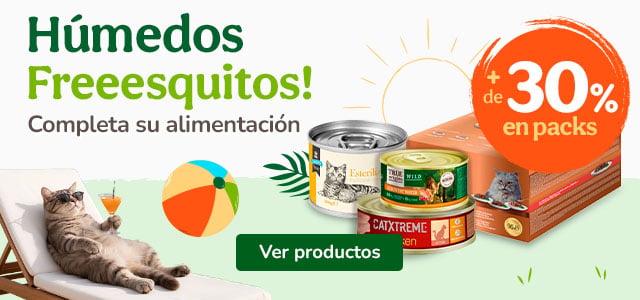 +30% dto en packs de comida húmeda para gatos.