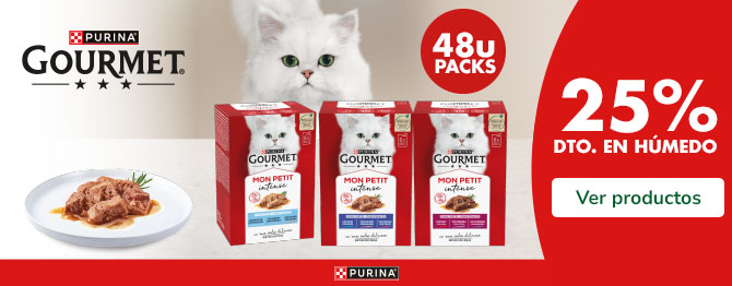 Gourmet: 25% de descuento en packs de 48 húmedos.