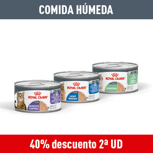 Royal Canin: 40% dto en 2ª unidad de comida húmeda para gatos.