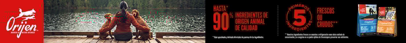 90% ingredientes de origen animal con Orijen