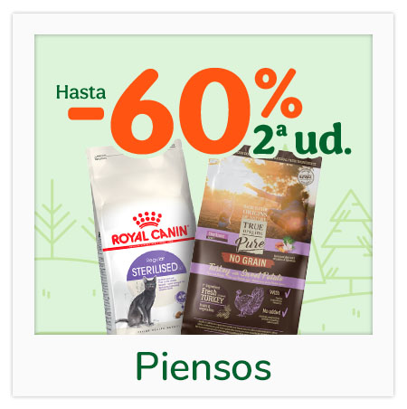 Hasta 60% dto en pienso