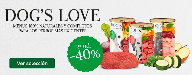 Dog Love: 40% de descuento en la segunda unidad de comida húmeda para perros.