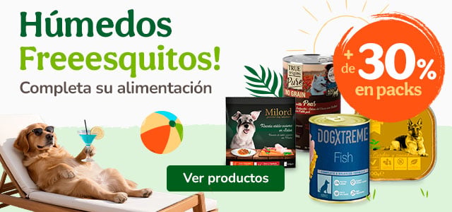  +30% dto en packs de comida húmeda para perros.