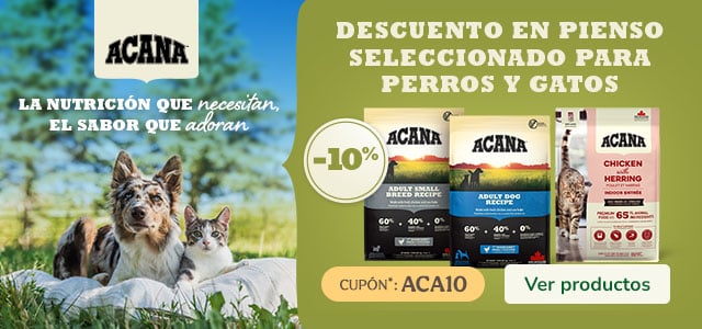 Acana: 10% dto en piensos para tu peludo.