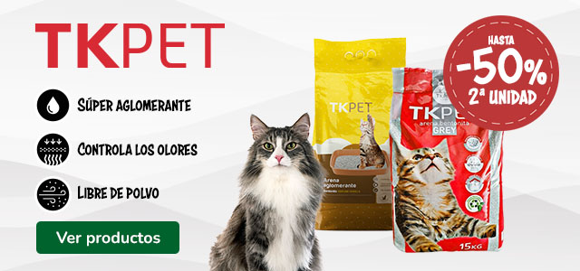 TK Pet: Hasta 50% dto en la 2ª unidad de arenas.