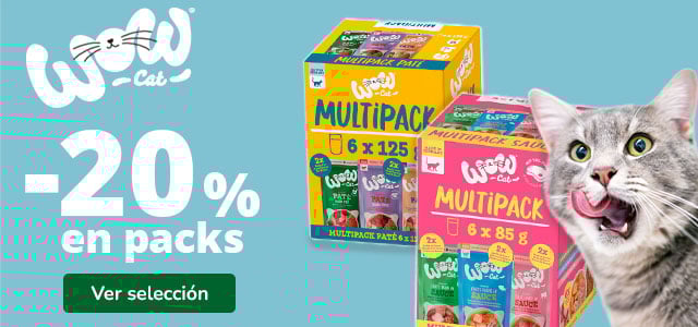 Wow Gato: 20% dto en packs húmedos para gato.