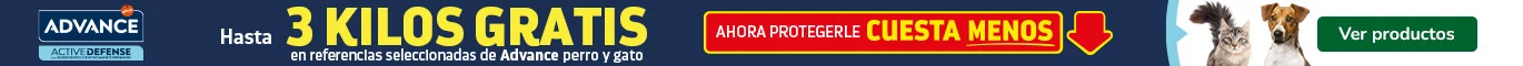 Advance:  Hasta 3 kg gratis con la compra de pienso para tu peludo.