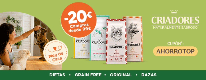 Criadores: consigue hasta 20€ de descuento en alimentación para perro y gato