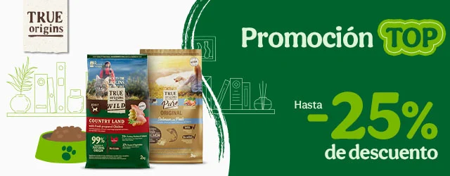 True Origins: Hasta 25% dto en pienso para tu peludo.