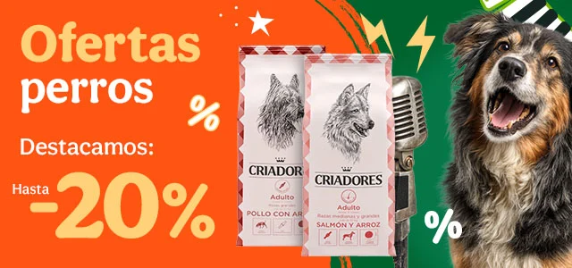 Criadores: Hasta 20% dto en pienso para perros.