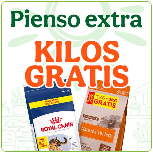 Pienso para perros con kilos gratis.