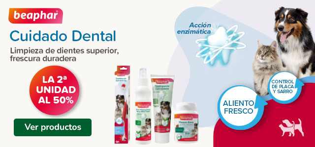 Beaphar: 50% dto en la 2ª unidad de productos de salud dental.