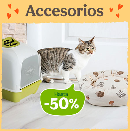 Hasta 50% dto en accesorios para gatos.