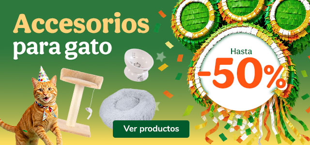 Hasta 50% dto en accesorios para gatos.