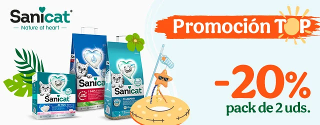 Sanicat: 20% dto en packs de 2 arenas.