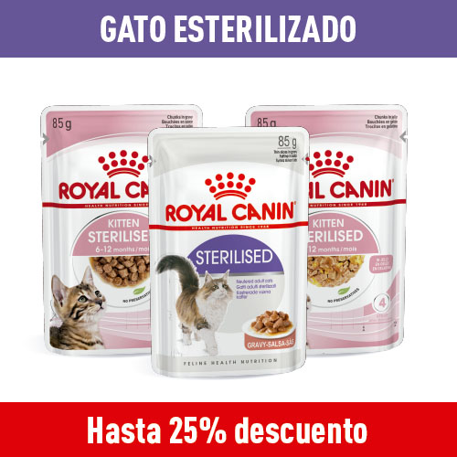 Hasta 25% dto en pienso esterilizado para gatos.